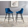 thumbnail image 1 of Modway Adorn Tufted Performance Velvet Bar Stool in Navy Set of 2, 1 of 5