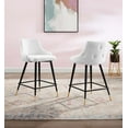 thumbnail image 1 of Modway Adorn Performance Velvet Counter Stool Set of 2 in White, 1 of 5