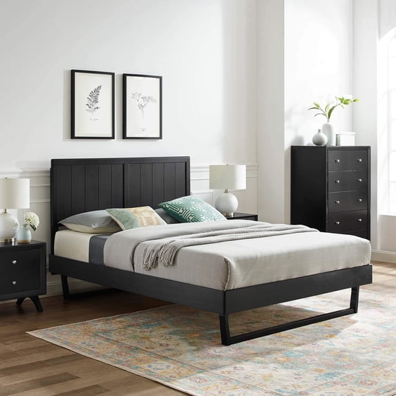 Modway Alana Queen Wood Platform Bed With Angular Frame