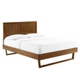 thumbnail image 1 of Modway Alana Queen Modern Wood Platform Bed with Angular Frame in Walnut, 1 of 13