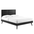 thumbnail image 1 of Modway Alana Queen Modern Wood Platform Bed with Splayed Legs in Black, 1 of 13