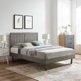 thumbnail image 1 of Modway Alana Wood Twin Platform Bed in Gray With Angular Frame, 1 of 10
