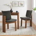 thumbnail image 1 of Alba Armless Upholstered Dining Chairs Set Of 2 in Charcoal, 1 of 10