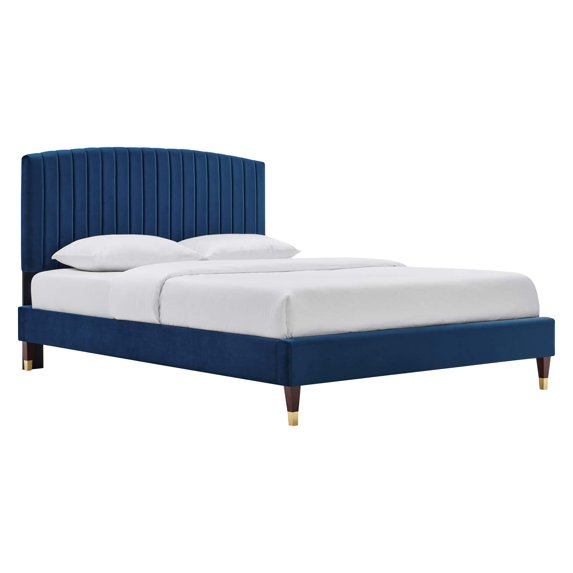 Modway Alessi Performance Velvet Queen Platform Bed, Multiple Colors