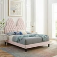 thumbnail image 1 of Modway Alexandria Tufted Performance Velvet Twin Platform Bed in Pink, 1 of 10