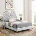 thumbnail image 1 of Modway Alexandria Tufted Performance Velvet King Platform Bed in Light Gray, 1 of 10