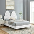 thumbnail image 1 of Modway Alexandria Tufted Performance Velvet King Platform Bed in White, 1 of 10