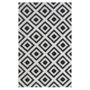 Modway Alika Abstract Diamond Trellis 8x10 Area Rug in Black and White