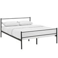 thumbnail image 1 of Modway Alina Powder Coated Sturdy Steel Queen Platform Bed Frame in Brown, 1 of 6