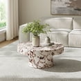 thumbnail image 1 of Modway Alora 34" Round Solid Concrete Coffee Table in Red Marble, 1 of 10