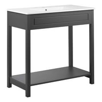 Modway Altura Bathroom Vanity in Gray White