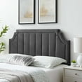 thumbnail image 1 of Modway Alyona Channel Tufted Performance Velvet Full/Queen Headboard in Charcoal, 1 of 10