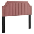 thumbnail image 1 of Modway Alyona Channel Tufted Performance Velvet Twin Headboard in Dusty Rose, 1 of 6