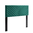 thumbnail image 1 of Modway Alyson Angular Channel Tufted Velvet Twin Headboard in Teal Blue, 1 of 10