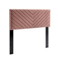 thumbnail image 1 of Modway Alyson Angular Channel Tufted Performance Velvet Twin Headboard in Dusty Rose, 1 of 11