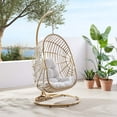 thumbnail image 1 of Modway Amalie Wicker Rattan Outdoor Patio Rattan Swing Chair in Natural White, 1 of 9