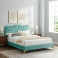 thumbnail image 1 of Modway Amber King Platform Bed in Mint, 1 of 10