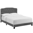 thumbnail image 1 of Modway Amelia Queen Modern Style Performance Velvet Bed in Gray Finish, 1 of 7