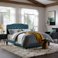 thumbnail image 1 of Modway Amelia Twin Performance Velvet Bed in Sea Blue, 1 of 6