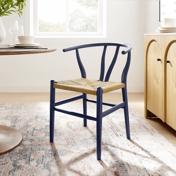 Amish Dining Accent Chair in Midnight Blue