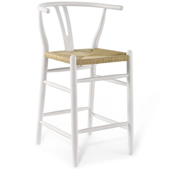 Amish Wood Counter Stool White