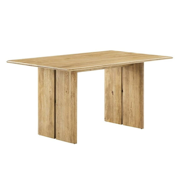 Modway Amistad 60" Wood Dining Table in Oak