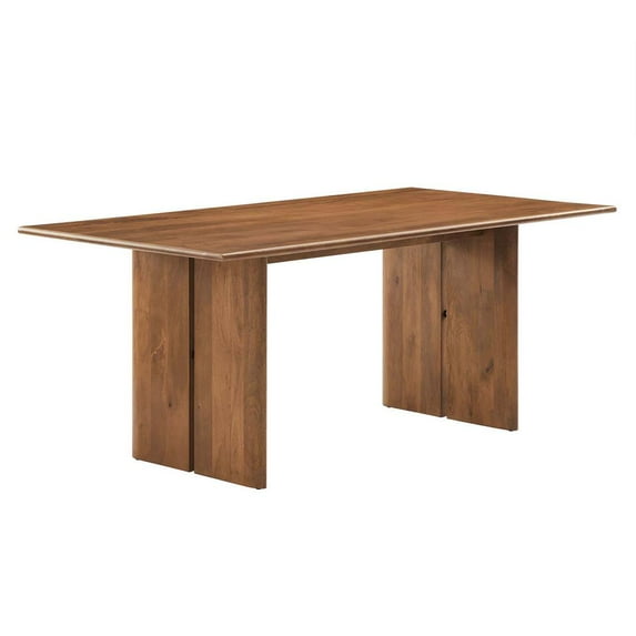 Modway Amistad 72" Rectangular Modern Wood Dining Table in Walnut