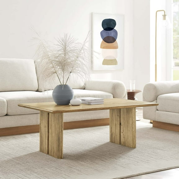 Modway Amistad Wood Coffee Table in Oak