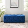 thumbnail image 1 of Modway Amour 48" Tufted Button Entryway Performance Velvet Bench in Navy, 1 of 9