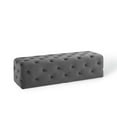 thumbnail image 1 of Modway Amour 60" Tufted Button Entryway Performance Velvet Bench in Gray, 1 of 6