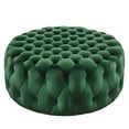 thumbnail image 1 of Modway Amour Modern Button Tufted Round Velvet Ottoman in Emerald Green, 1 of 6