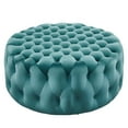 thumbnail image 1 of Modway Amour Modern Button Tufted Round Velvet Ottoman in Sea Blue, 1 of 7