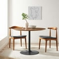 thumbnail image 1 of Modway Amuse 40" Metal & MDF Dining Table in Black and Walnut, 1 of 7
