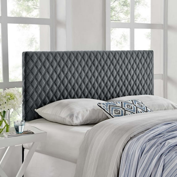 Modway Angela Full/Queen Performance Velvet Headboard in Charcoal
