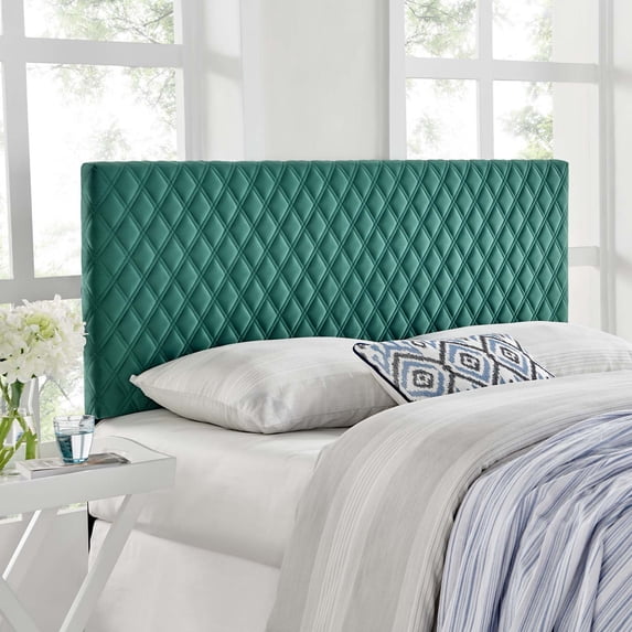Modway Angela Full/Queen Performance Velvet Headboard in Teal