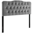 thumbnail image 1 of Modway Annabel Full Diamond Tufted Performance Velvet Headboard, Gray, 1 of 4