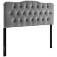 thumbnail image 1 of Modway Annabel King Diamond Tufted Performance Velvet Headboard in Gray, 1 of 7