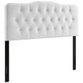 thumbnail image 1 of Modway Annabel Queen Diamond Tufted Performance Velvet Headboard in White, 1 of 8
