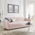 thumbnail image 1 of Modway Announce Performance Velvet Channel Tufted Sofa in Pink, 1 of 8