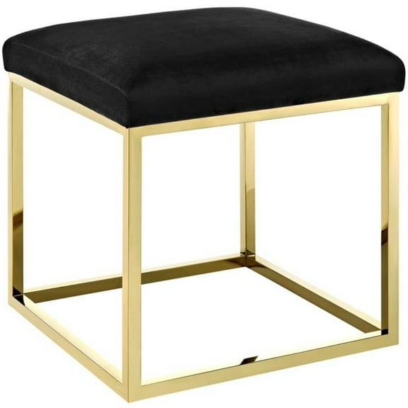 Modway Anticipate Ottoman in Gold Black