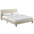 thumbnail image 1 of Modway Anya Queen Modern Style Polyester Fabric Bed in Beige Finish, 1 of 5