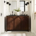 thumbnail image 1 of Modway Appia 48" Double Sink Bathroom Vanity in Walnut Black, 1 of 10
