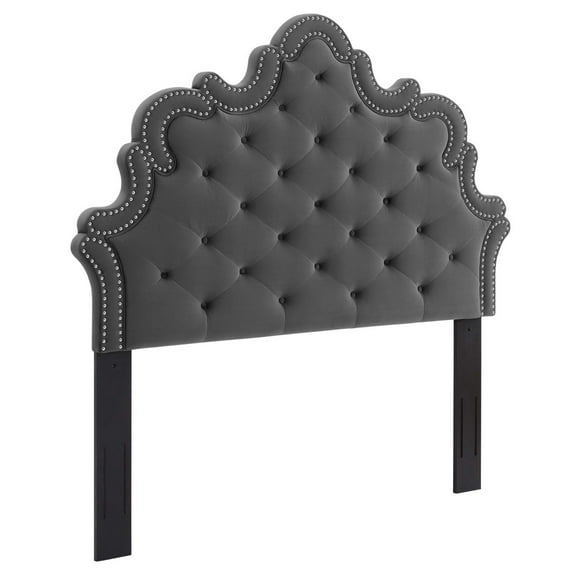 Modway Arabella Button-Tufted Performance Velvet Twin Headboard, Brown
