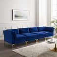 thumbnail image 1 of Modway Ardent 4-Seater Performance Velvet Sofa in Navy, 1 of 9