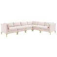 thumbnail image 1 of Modway Ardent 6-Piece Performance Velvet Sectional Sofa in Pink, 1 of 11