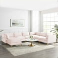 thumbnail image 1 of Modway Ardent 7-Piece Performance Velvet Sectional Sofa in Pink, 1 of 11