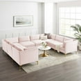 thumbnail image 1 of Modway Ardent 8-Piece Performance Velvet Sectional Sofa in Pink, 1 of 10