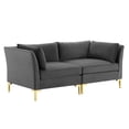 thumbnail image 1 of Modway Ardent Performance Velvet Loveseat in Gray, 1 of 8