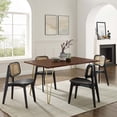 thumbnail image 1 of Modway Ardor 60" Live Edge Acacia Wood and Metal Dining Table in Gold/Walnut, 1 of 10