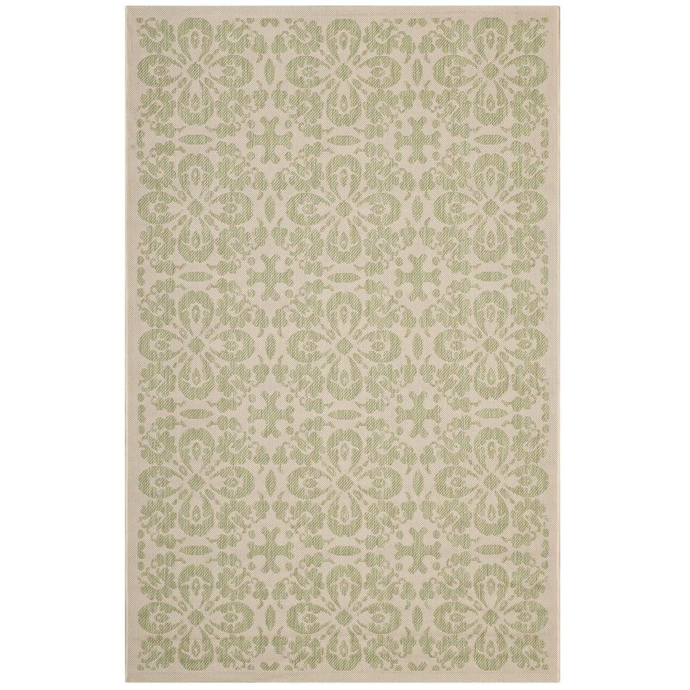 Ariana Vintage Floral Trellis 9' x 12' Light Green and Beige Area Rug